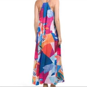 Nicole Miller Satin Abstract Maxi Dress-NWOT